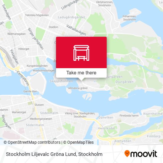 Stockholm Liljevalc Gröna Lund map