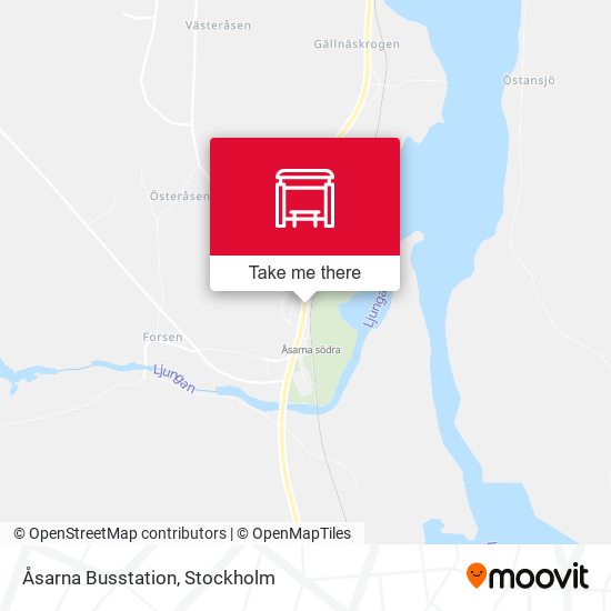 Åsarna Busstation map