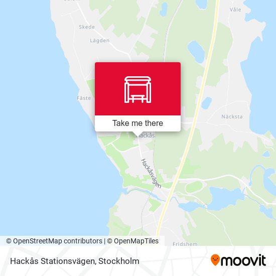 Hackås Stationsvägen map
