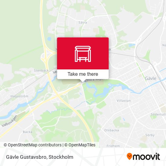 Gävle Gustavsbro map