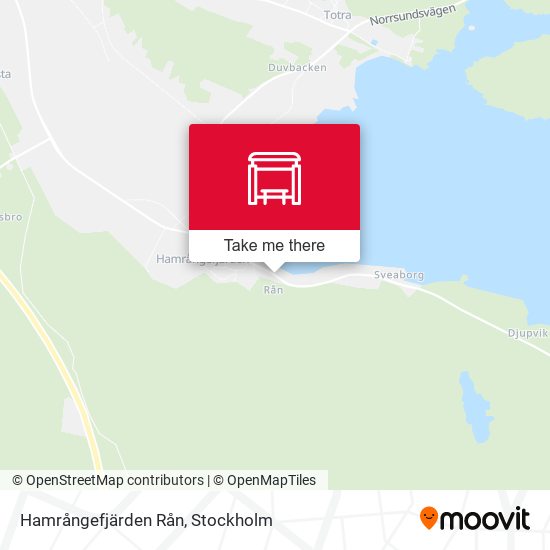Hamrångefjärden Rån map