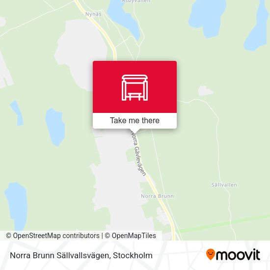 Norra Brunn Sällvallsvägen map