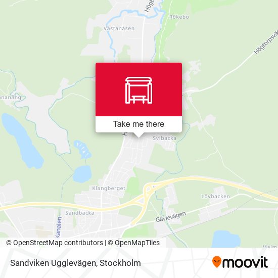 Sandviken Ugglevägen map