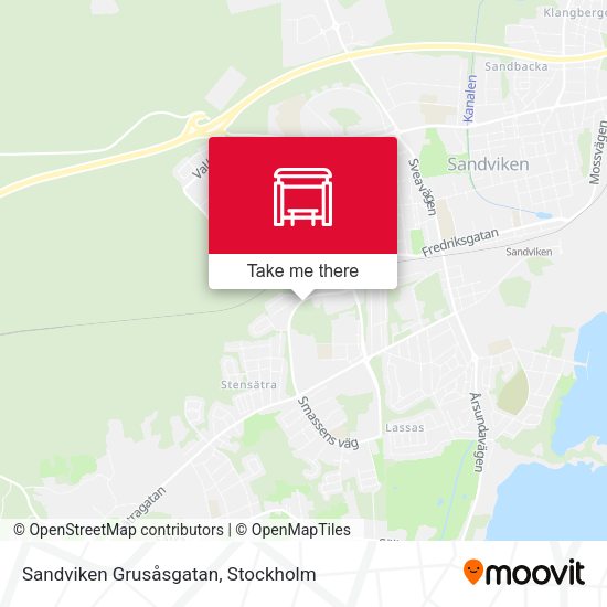 Sandviken Grusåsgatan map