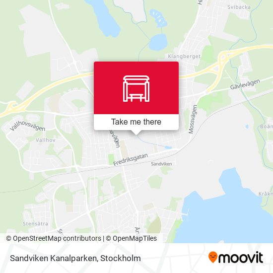 Sandviken Kanalparken map