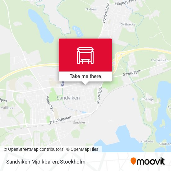 Sandviken Mjölkbaren map