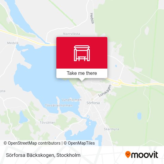 Sörforsa Bäckskogen map