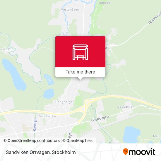 Sandviken Orrvägen map