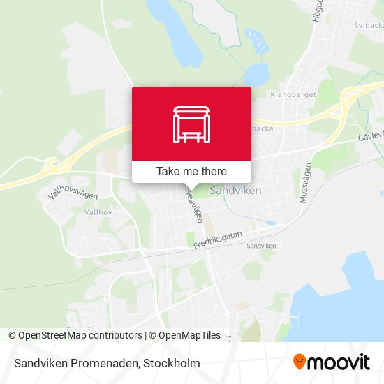 Sandviken Promenaden map