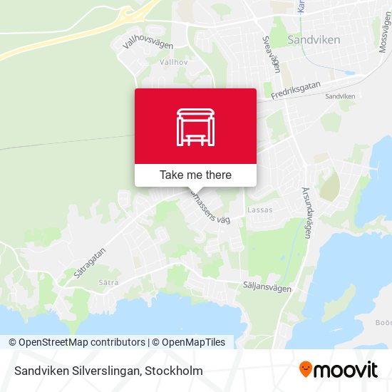 Sandviken Silverslingan map