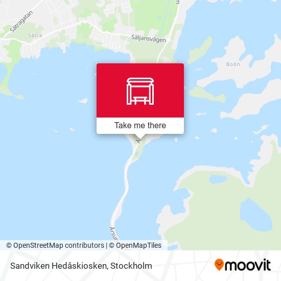 Sandviken Hedåskiosken map