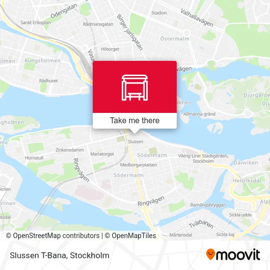 Slussen T-Bana map