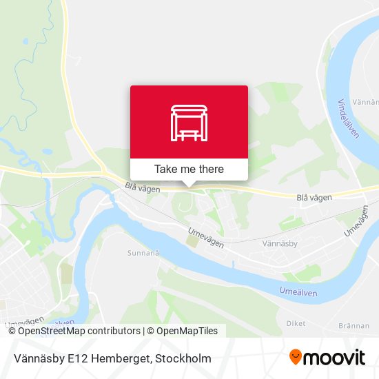 Vännäsby E12 Hemberget map