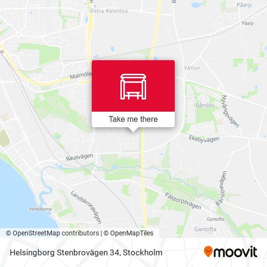 Helsingborg Stenbrovägen 34 map