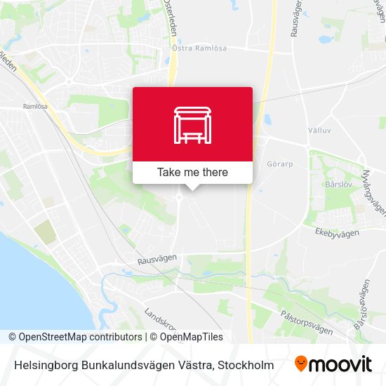 Helsingborg Bunkalundsvägen Västra map