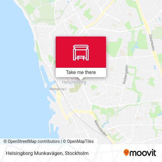 Helsingborg Munkavägen map