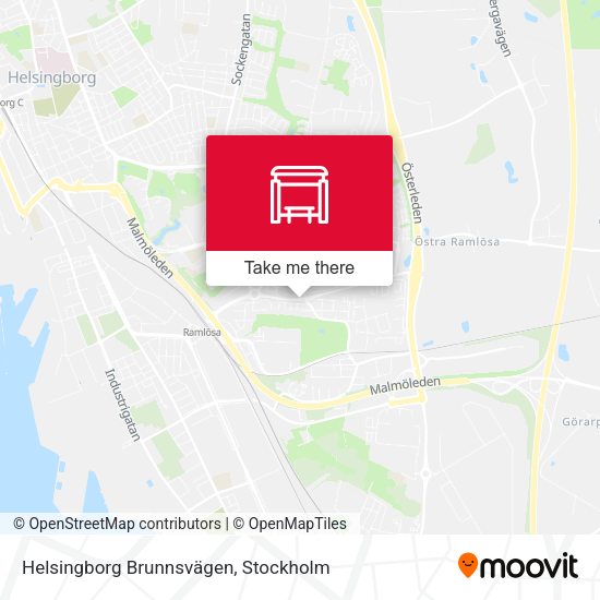 Helsingborg Brunnsvägen map