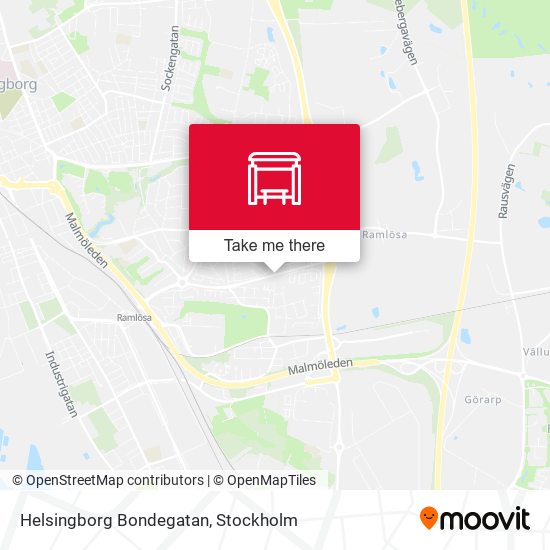Helsingborg Bondegatan map