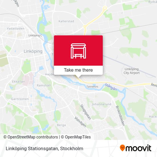 Linköping Stationsgatan map