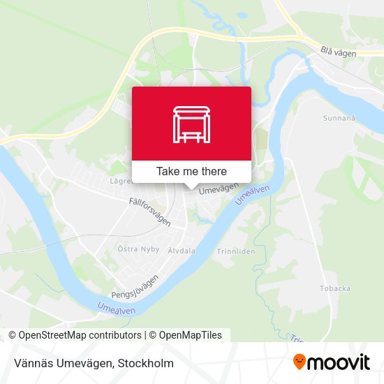Vännäs Umevägen map