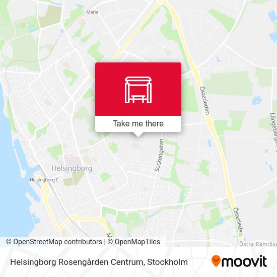 Helsingborg Rosengården Centrum map