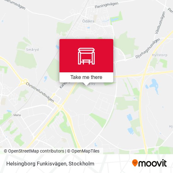 Helsingborg Funkisvägen map
