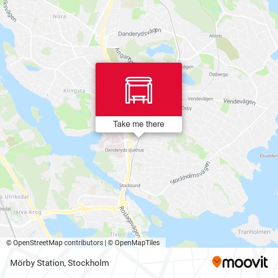 Mörby Station map