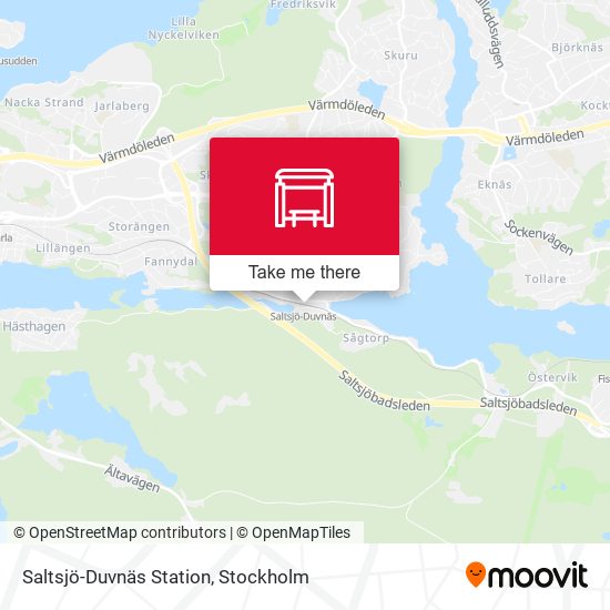 Saltsjö-Duvnäs Station map