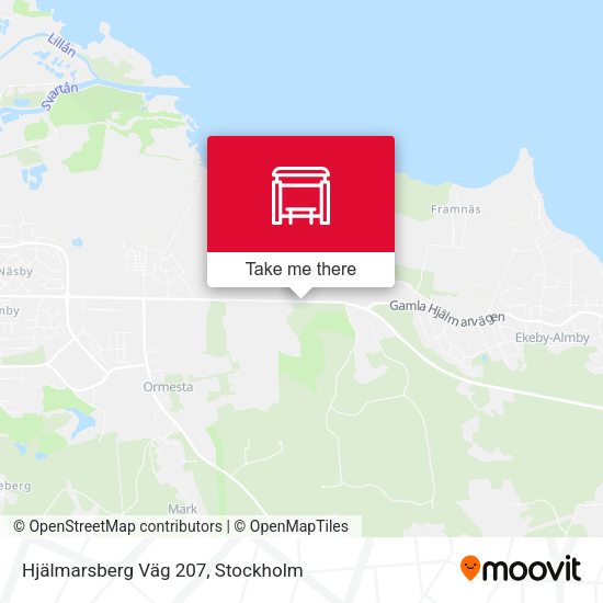 Hjälmarsberg Väg 207 map