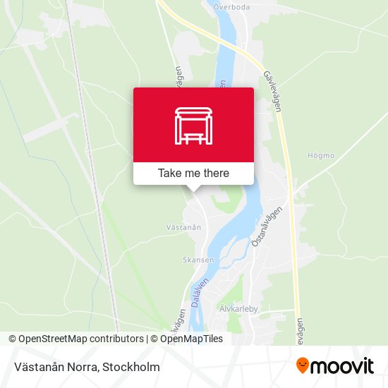 Västanån Norra map
