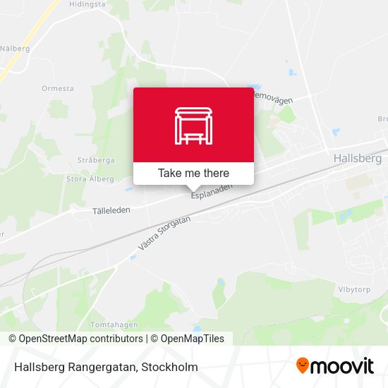 Hallsberg Rangergatan map