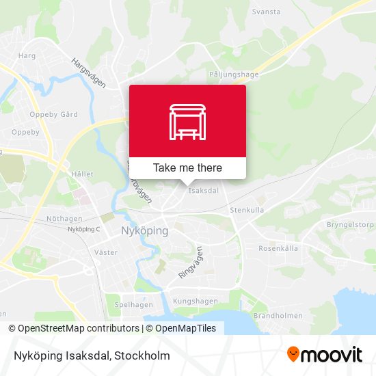 Nyköping Isaksdal map