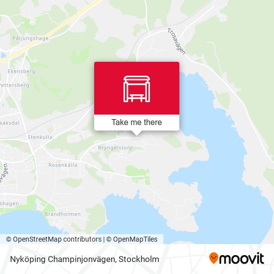 Nyköping Champinjonvägen map