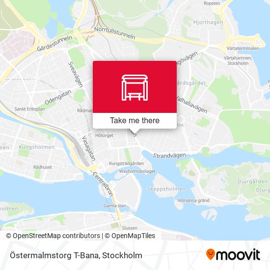 Östermalmstorg T-Bana map
