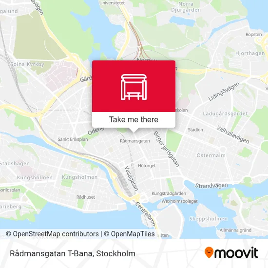 Rådmansgatan T-Bana map