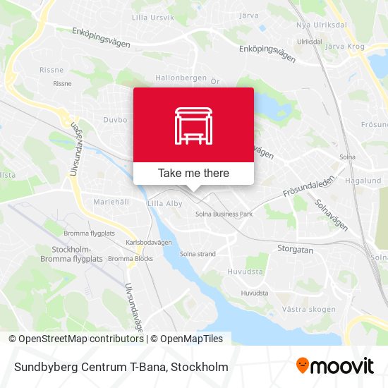 Sundbyberg Centrum T-Bana map