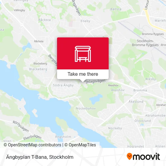 Ängbyplan T-Bana map