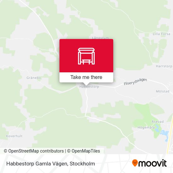 Habbestorp Gamla Vägen map