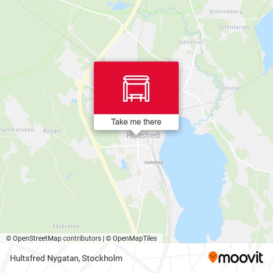 Hultsfred Nygatan map