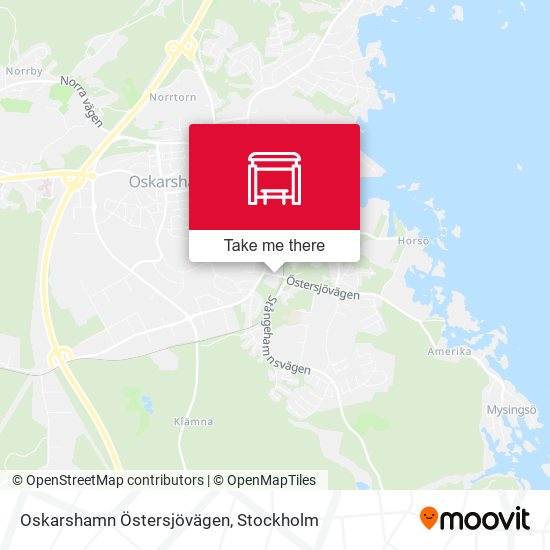 Oskarshamn Östersjövägen map