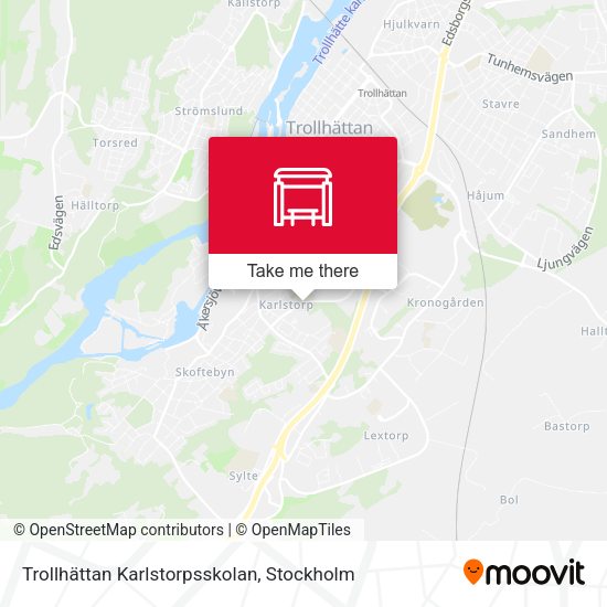 Trollhättan Karlstorpsskolan map