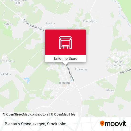 Blentarp Smedjevägen map