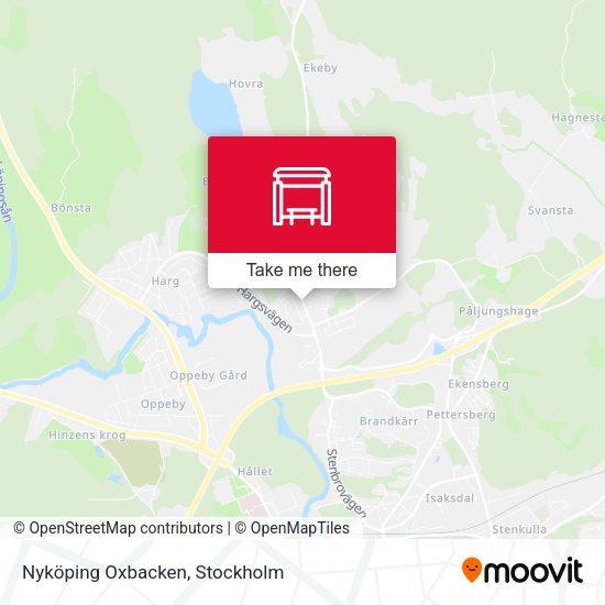 Nyköping Oxbacken map