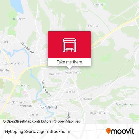 Nyköping Svärtavägen map