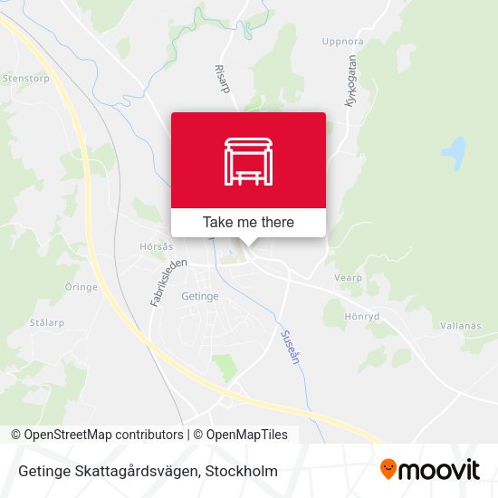 Getinge Skattagårdsvägen map