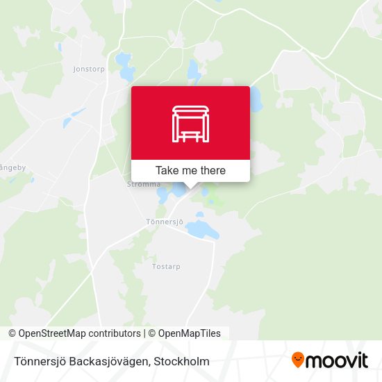 Tönnersjö Backasjövägen map