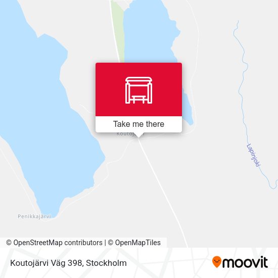 Koutojärvi Väg 398 map