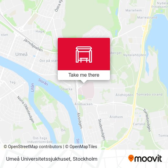 Umeå Universitetssjukhuset map