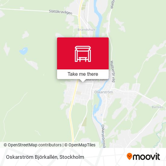 Oskarström Björkallén map