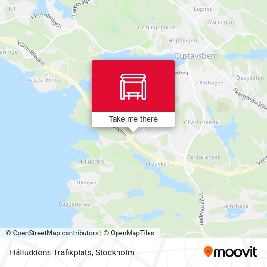 Hålluddens Trafikplats map